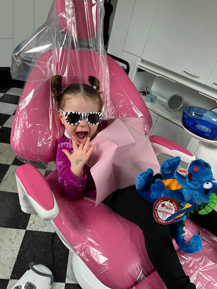 pediatric dentistry patient in dental chair
